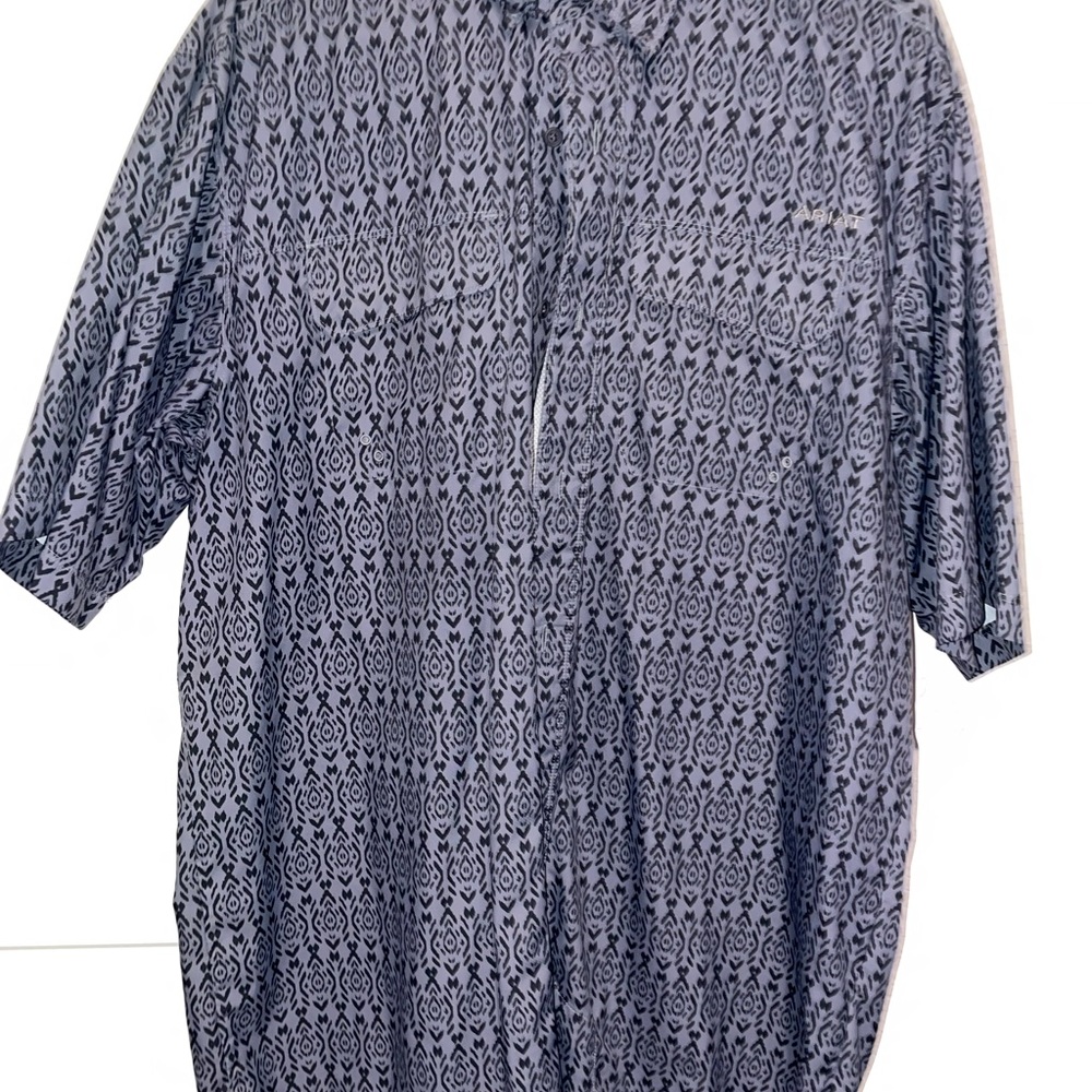Ariat Black and Gray Casual Button Down Shirt